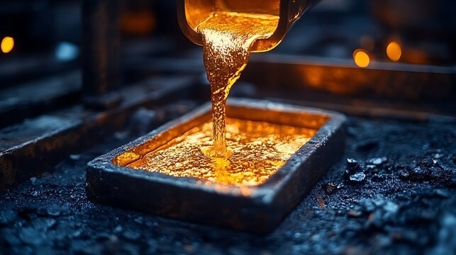 تصویر طلا آبشده